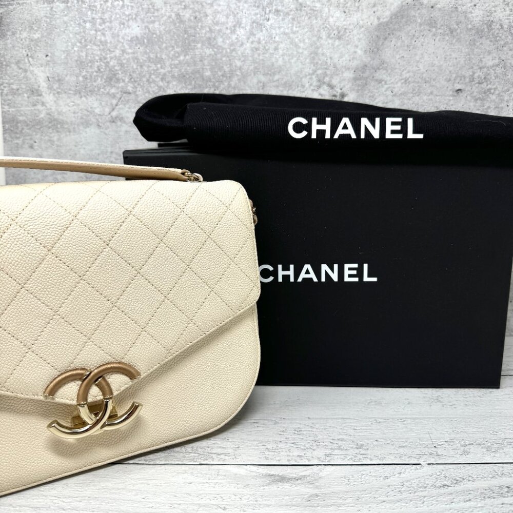 CHANEL Medium Caviar Cuba Top Handle Flap Satchel - Picture 12 of 16
